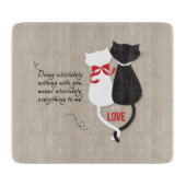 Planche À Découper Chats en amour (Devant)