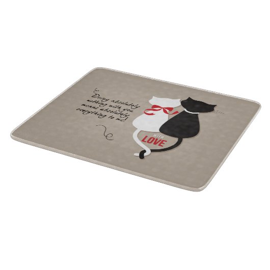 Planche À Découper Chats en amour (Coin)