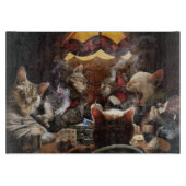 Planche À Découper Chats jouant au poker (Devant)