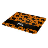 Planche À Découper Chats noirs en orange (Coin)