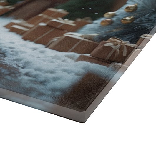 Planche À Découper Chats Sphynx Noël Neige Fêtes (Coin)