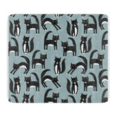 Planche À Découper Chats Tuxedo noirs et blancs (Devant)