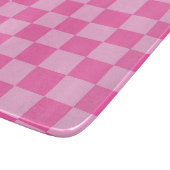 Planche À Découper Chaud Pink Checkerboard (Coin)