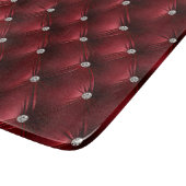 Planche À Découper Chaud Rouge Chic Faux Velvet (Coin)