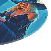 Planche À Découper Chaudière ensorcelante des sorcières mystiques (Coin)