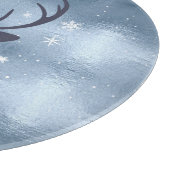 Planche À Découper Chauffeurs de cerfs Silhouette & Snowflakes Blue I (Coin)