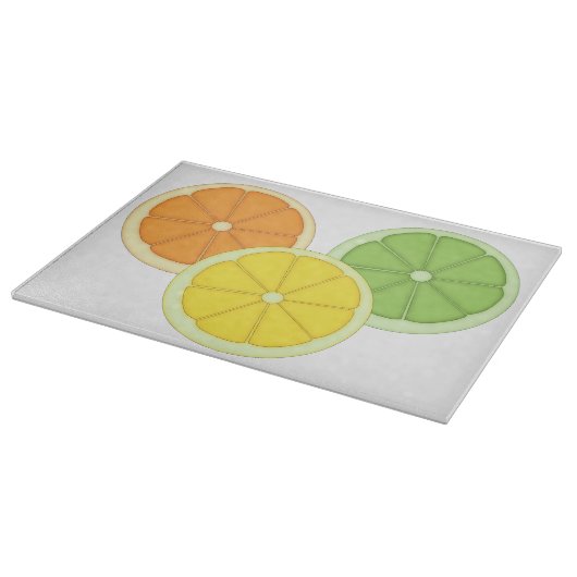 Planche À Découper Chaux, citron et orange (Coin)