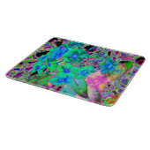 Planche À Découper Chaux psychédélique Trippy Lime Vert et Bleu Fleur (Coin)