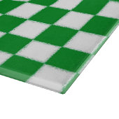 Planche À Découper Checkered blanc et vert (Coin)