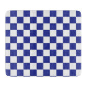 Planche À Découper Checkered Blue and White  (Devant)