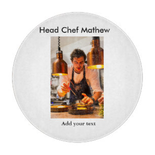 Planche À Découper Chef cuisinier ajouter nom texte hommes cuisine bo