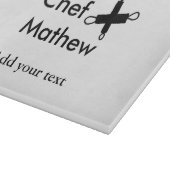 Planche À Découper Chef cuisinier ajouter nom texte hommes cuisine bo (Coin)