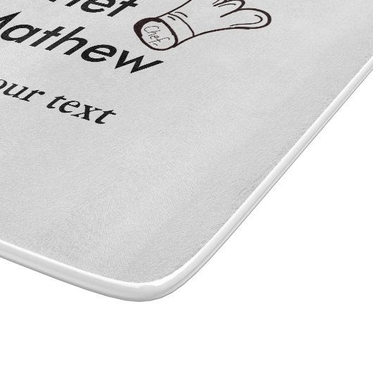 Planche À Découper Chef cuisinier ajouter nom texte hommes cuisine bo (Coin)