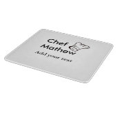 Planche À Découper Chef cuisinier ajouter nom texte hommes cuisine bo (Coin)