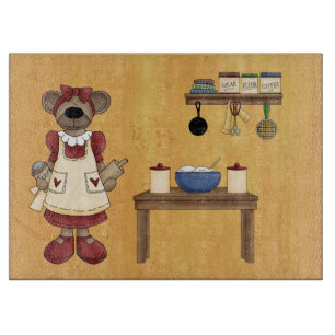 Planche à découper Chef Ours en peluche