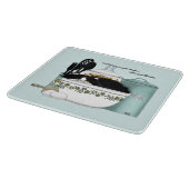 Planche À Découper Chef pâtissier Chat Bleu (Coin)