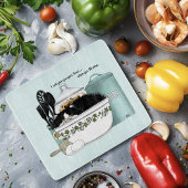 Planche À Découper Chef pâtissier Chat Bleu