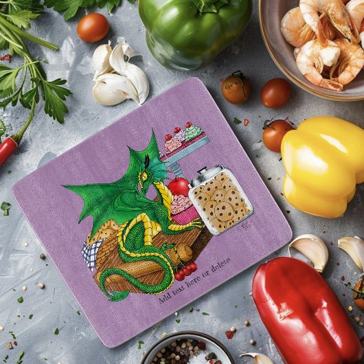 Planche À Découper Chef pâtissier Dragon Vert