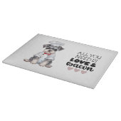 Planche À Découper Chef Schnauzer Miniature Aimer & Bacon (Coin)