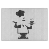 Planche À Découper Chef tenant un bol de soupe (Devant)