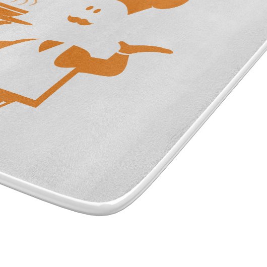 Planche À Découper Chef tenant un bol de soupe (Coin)