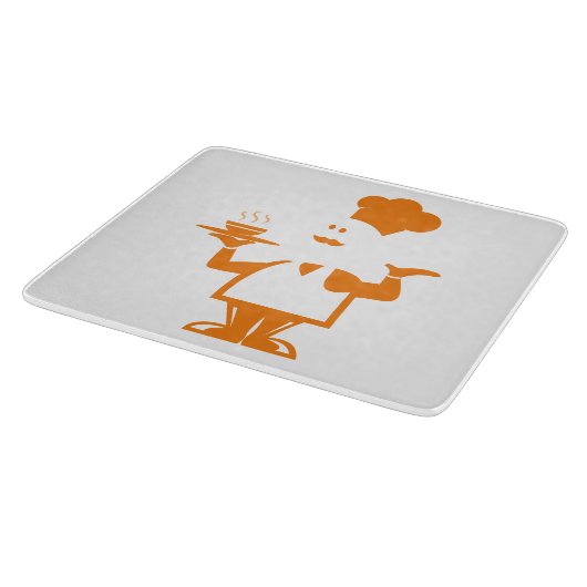 Planche À Découper Chef tenant un bol de soupe (Coin)