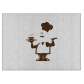 Planche À Découper Chef tenant un bol de soupe (Devant)