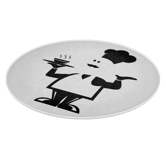 Planche À Découper Chef tenant un bol de soupe (Coin)