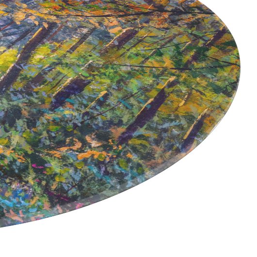 Planche À Découper Chemin de l'Impressionnisme : Aquarelle de forêt e (Coin)