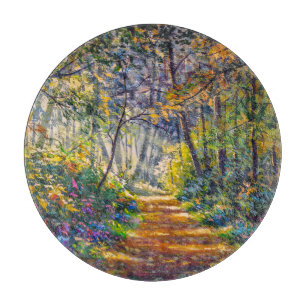 Planche À Découper Chemin de l'impressionnisme : Aquarelle de la forê