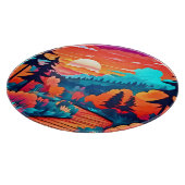 Planche À Découper Chemin du coucher du soleil à travers la forêt d'a (Coin)