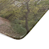 Planche À Découper Chemin forestier d'automne doré (Coin)