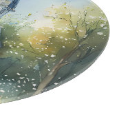 Planche À Découper Chemin rustique d'église dans une prairie de fleur (Coin)
