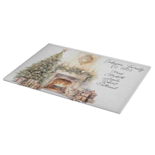 Planche À Découper Cheminée de Noël cosy (Coin)