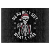 Planche À Découper Chemise Sainte Quel An Humour de Noël Squelette (Devant)