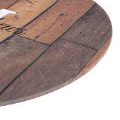 Planche À Découper Chêne de ferme en bois rustique sur mesure Monogra (Coin)