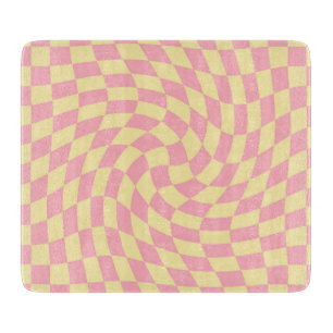 Planche À Découper Chèque Retro Chèque Retro Peach Rose