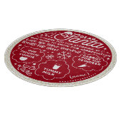 Planche À Découper Cher Père Noël Cookie & Milk rond bac blanc texte  (Coin)