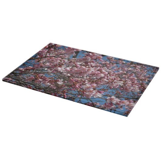 Planche À Découper Cherry Blossoms et Blue Sky Spring Floral (Coin)