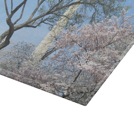 Planche À Découper Cherry Blossoms et le monument de Washington à DC (Coin)