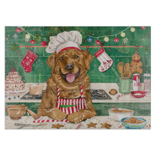 Planche À Découper Chesapeake Bay Retriever en cuisine : Noël festif