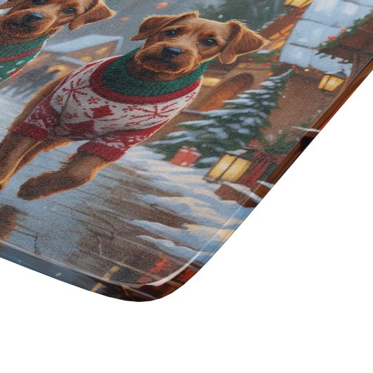 Planche À Découper Chesapeake Bay Terrier Christmas Snow Holiday (Coin)