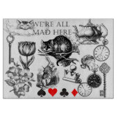 Planche À Découper Cheshire Chat classique alice au merveilleux fou (Devant)