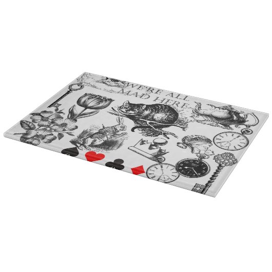 Planche À Découper Cheshire Chat classique alice au merveilleux fou (Coin)