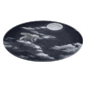 Planche À Découper Cheval ailé blanc : ciel illuminé par la lune. (Coin)