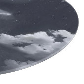 Planche À Découper Cheval ailé blanc : ciel illuminé par la lune. (Coin)