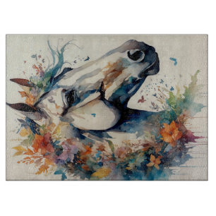 Planche À Découper Cheval Blanc Qui Regarde