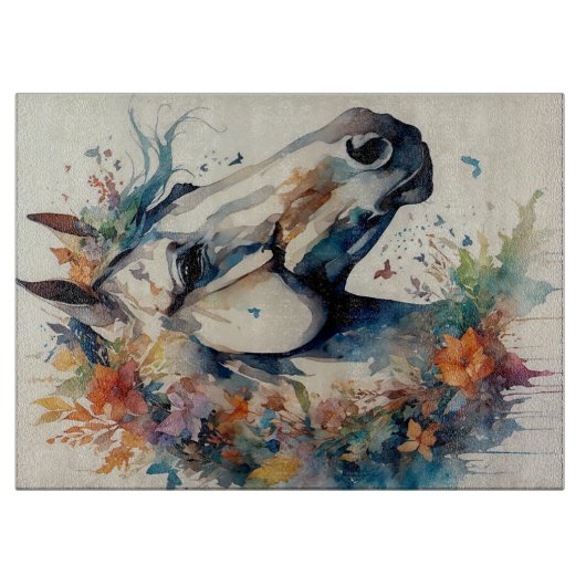 Planche À Découper Cheval Blanc Qui Regarde (Devant)