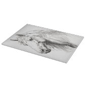 Planche À Découper Cheval Blanc Qui Regarde (Coin)