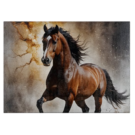 Planche À Découper Cheval Blanc Qui Regarde (Devant)